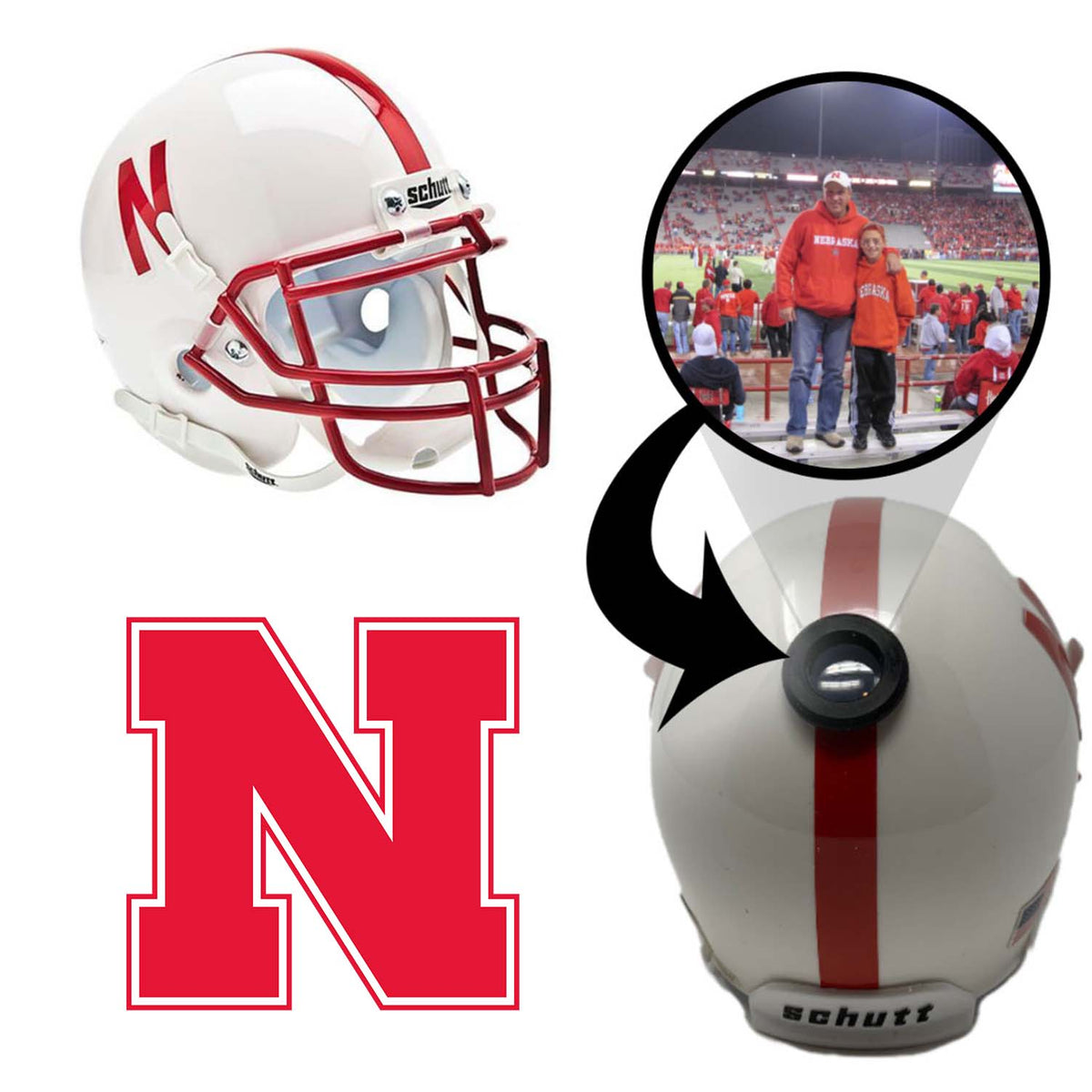 Nebraska Cornhuskers College Football Collectible Mini Helmet | Picture Inside