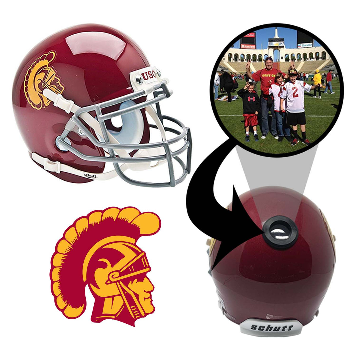 USC Trojans College Football Collectible Mini Helmet | Picture Inside