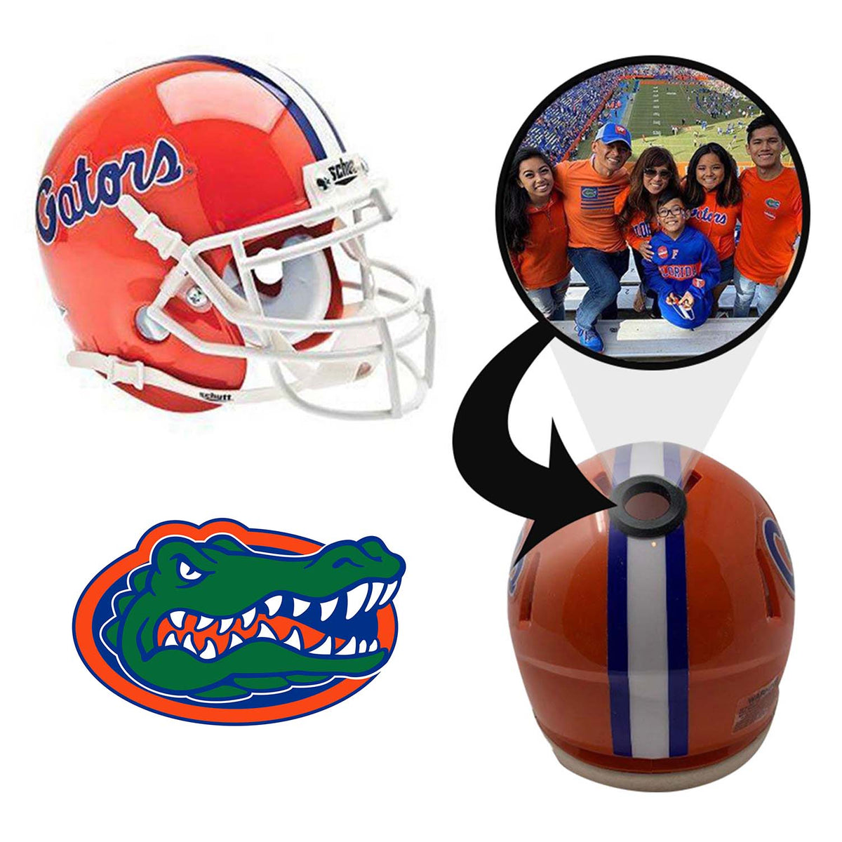 gator motorcycle helmet Florida Gators Mini Helmet with Custom Photo