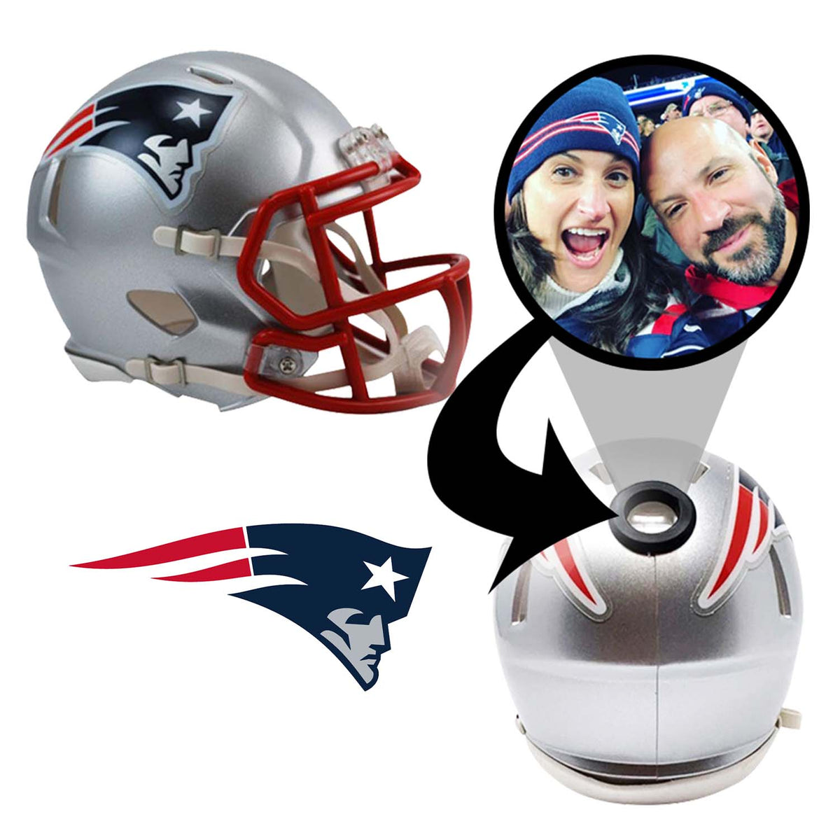 New England Patriots NFL Collectible Mini Helmet|Picture Inside|FANZ Collectibles – Fanz Collectibles