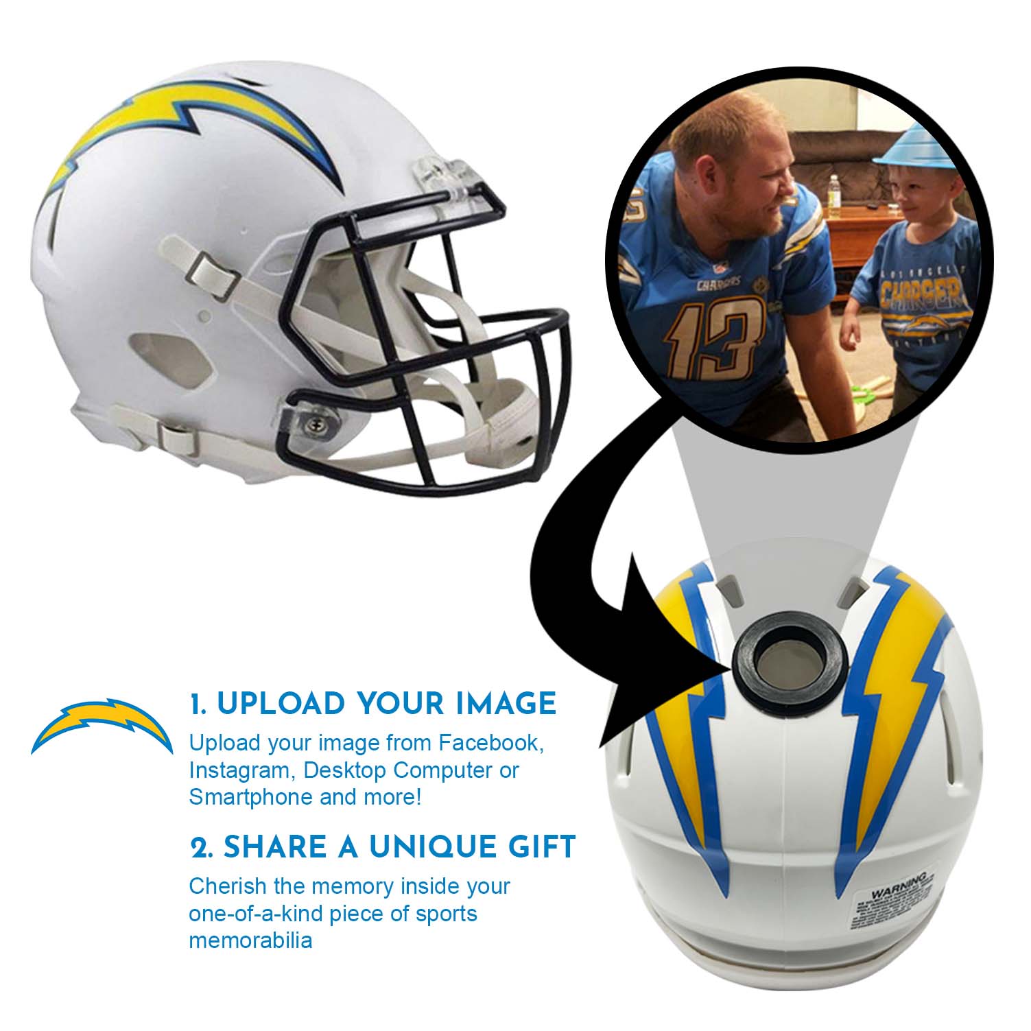 chargers mini football helmet Los Angeles Chargers NFL Collectible Mini Helmet|Picture Inside|FANZ Collectibles