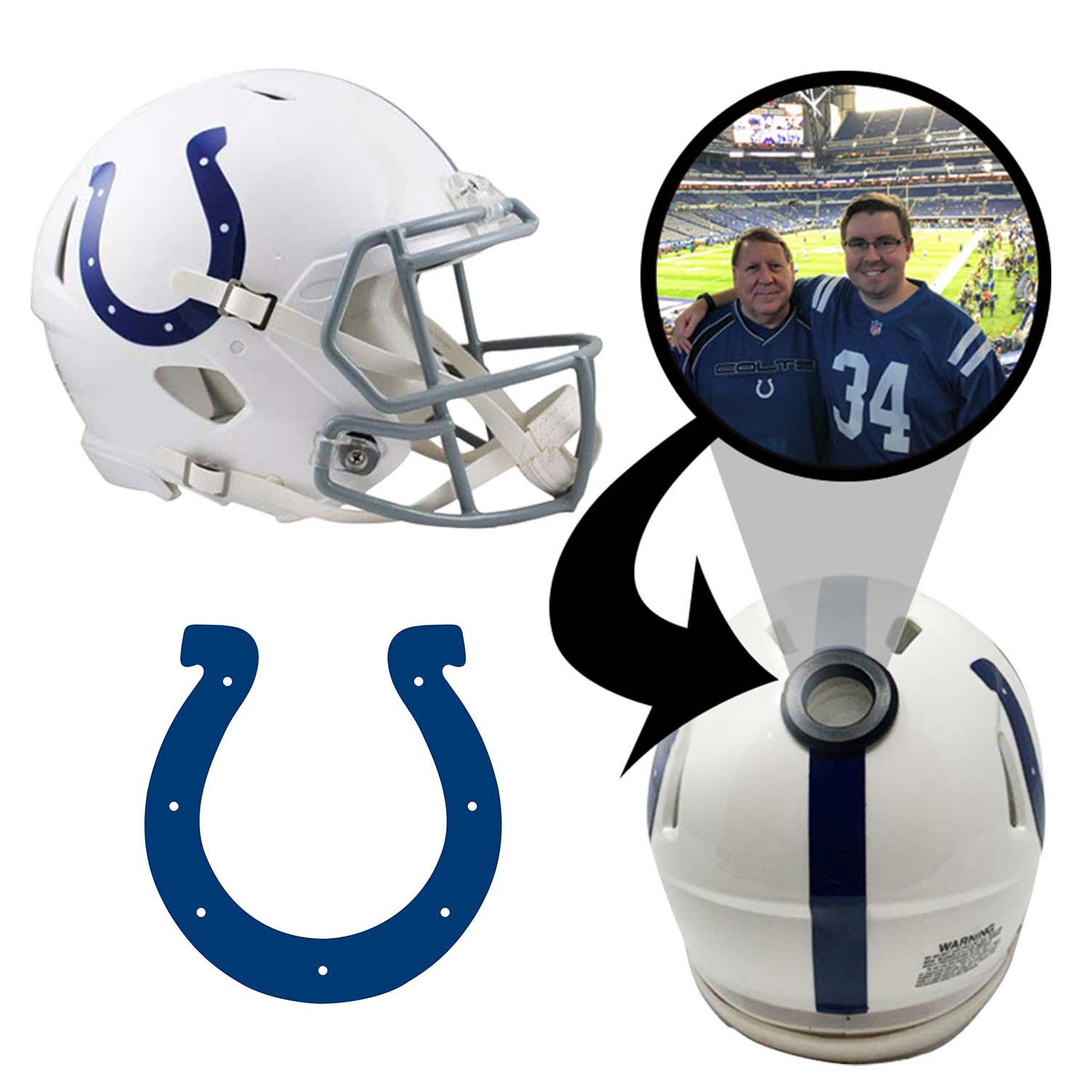 Indianapolis Colts NFL Collectible Mini Helmet|Picture Inside|FANZ