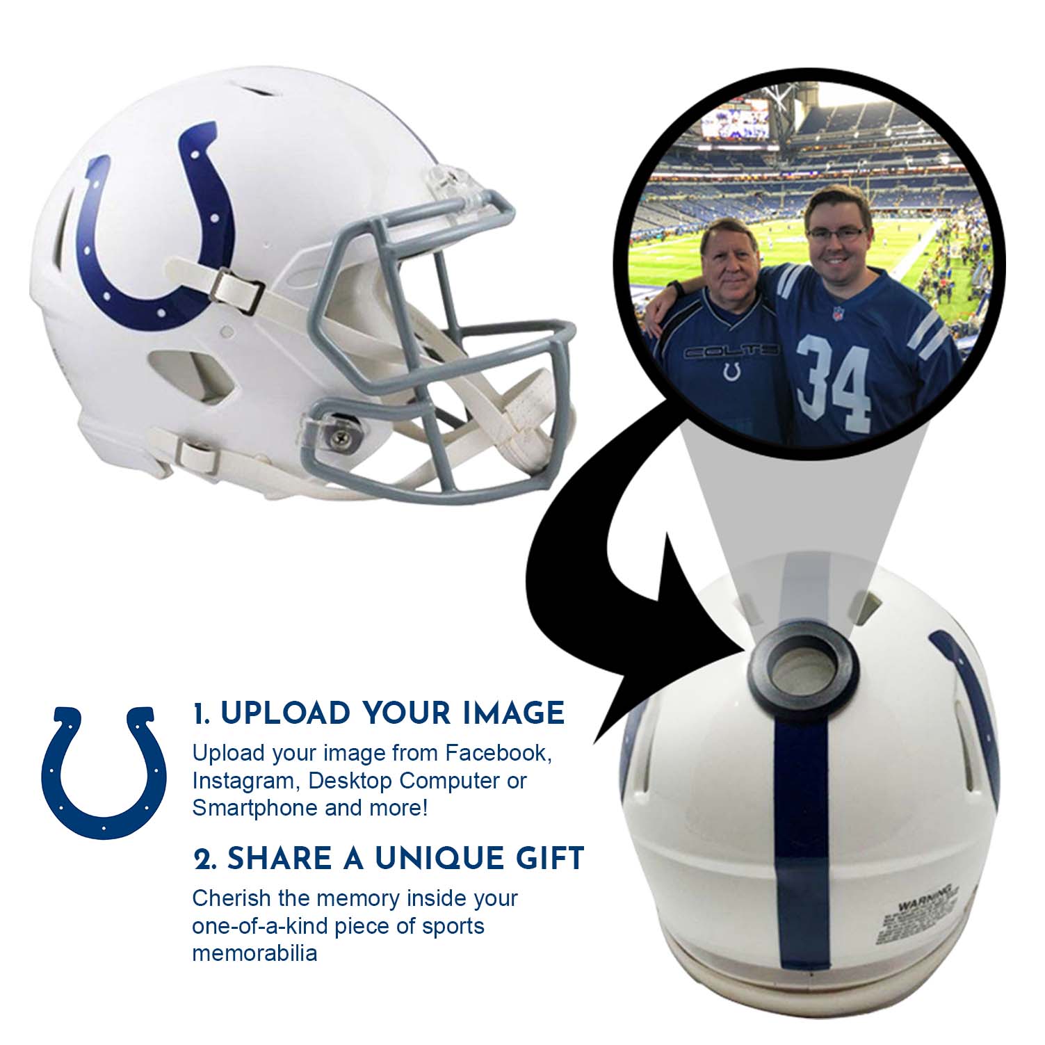 colts football helmet hat Indianapolis Colts NFL Collectible Mini Helmet|Picture Inside|FANZ Collectibles