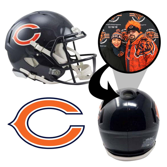 Chicago Bears NFL Collectible Mini Helmet - Picture Inside - FANZ Collectibles