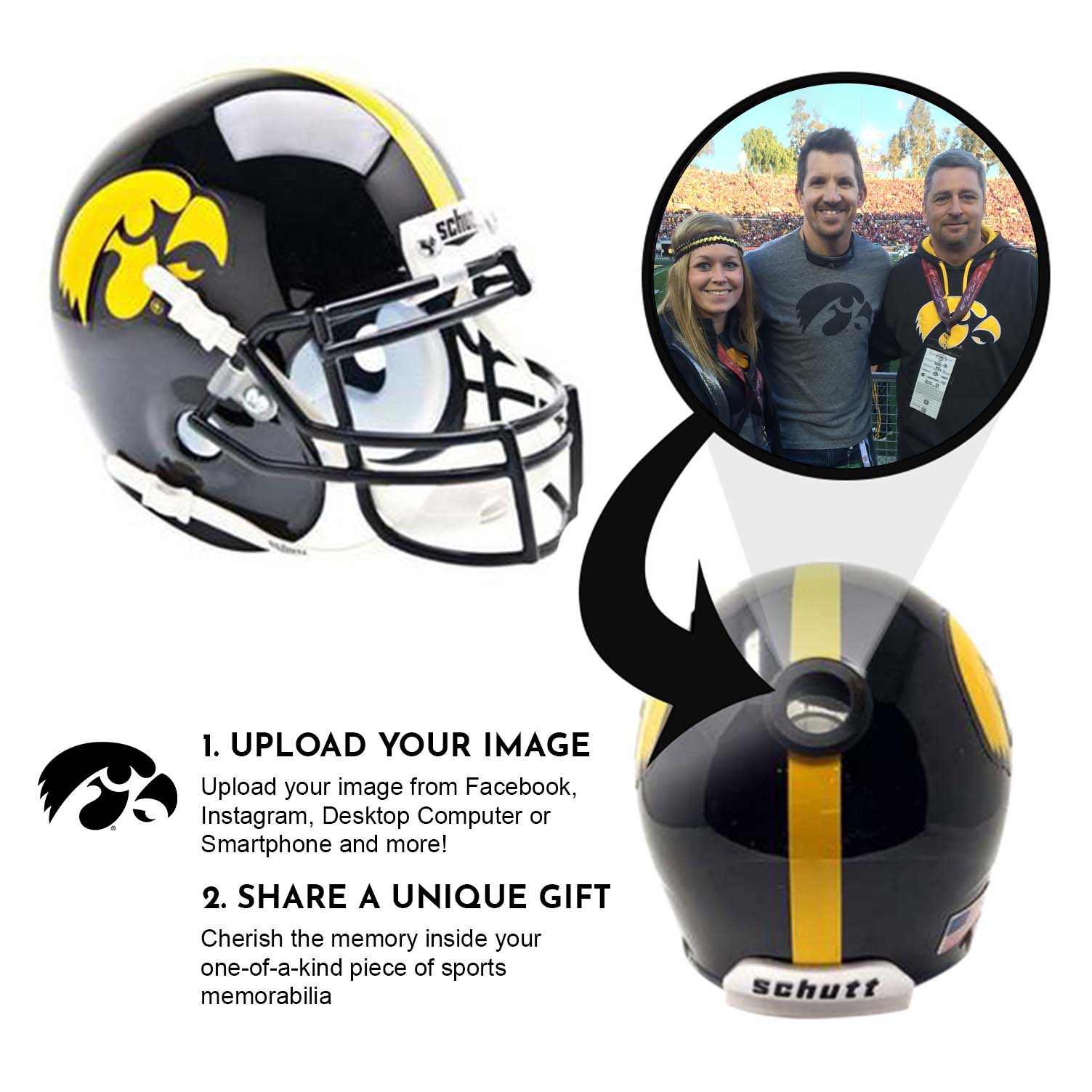 change in iowa hawkeye football helmet Iowa Hawkeyes College Football Collectible Mini Helmet | Picture Inside