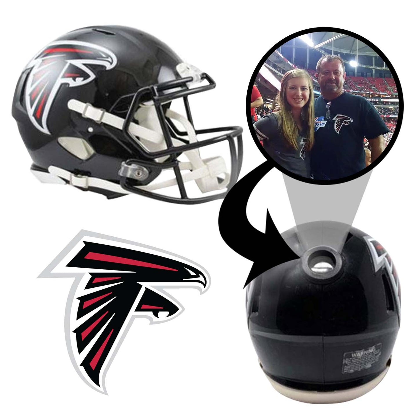 Atlanta Falcons NFL Collectible Mini Helmet - Picture Inside - FANZ Collectibles