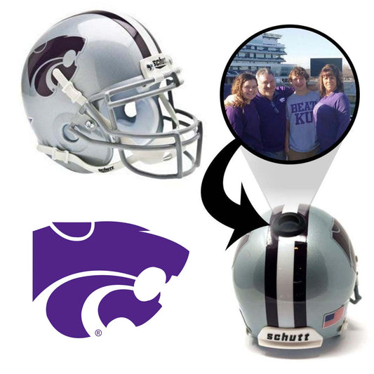 Kansas State Wildcats College Football Collectible Schutt Mini Helmet - Picture Inside