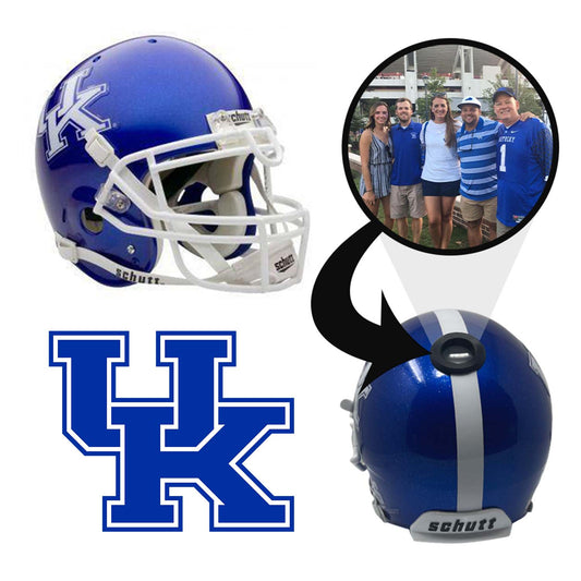 Kentucky Wildcats College Football Collectible Schutt Mini Helmet - Picture Inside