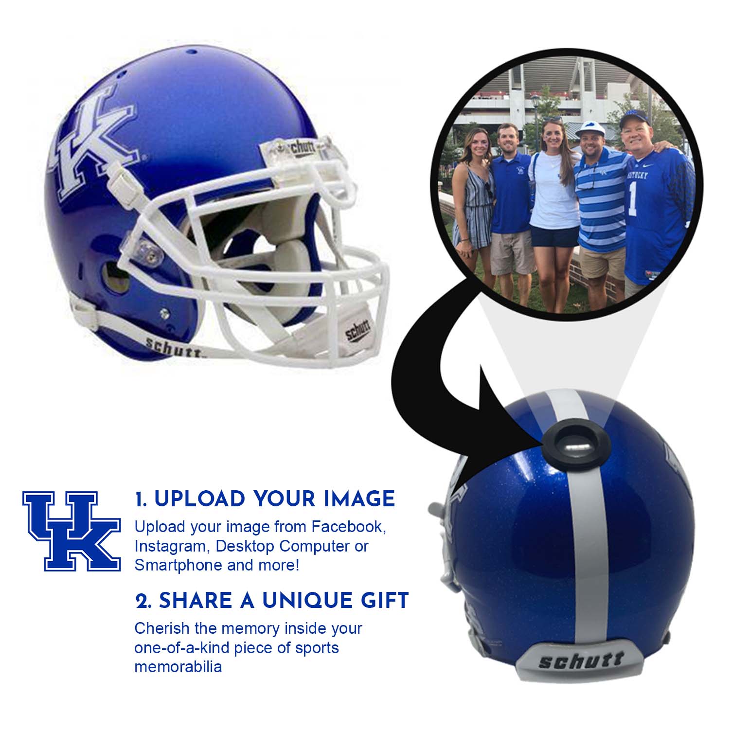 Kentucky Wildcats College Football Collectible Mini Helmet | Picture Inside Kentucky Wildcats College Football Collectible Mini Helmet | Picture Inside