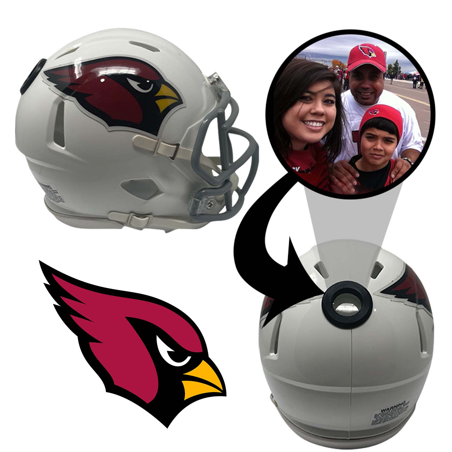 arizona cardinals football helmet Arizona Cardinals NFL Collectible Mini Helmet|Picture Inside|FANZ Collectibles
