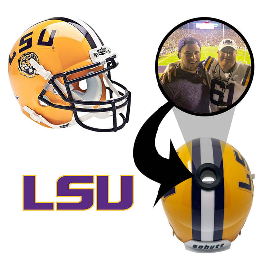 LSU Tigers College Football Collectible Schutt Mini Helmet - Picture Inside - FANZ Collectibles