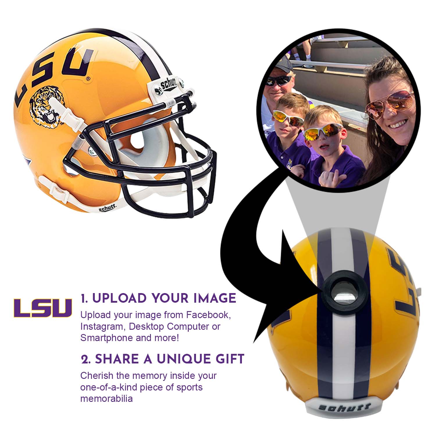 air conditioned football helmets lsu LSU Tigers College Football Collectible Mini Helmet | Picture Inside