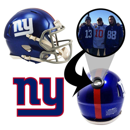 New York Giants NFL Collectible Mini Helmet - Picture Inside - FANZ Collectibles