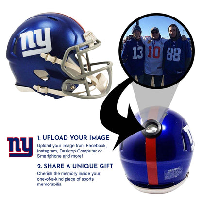 New York Giants NFL Collectible Mini Helmet - Picture Inside - FANZ Collectibles