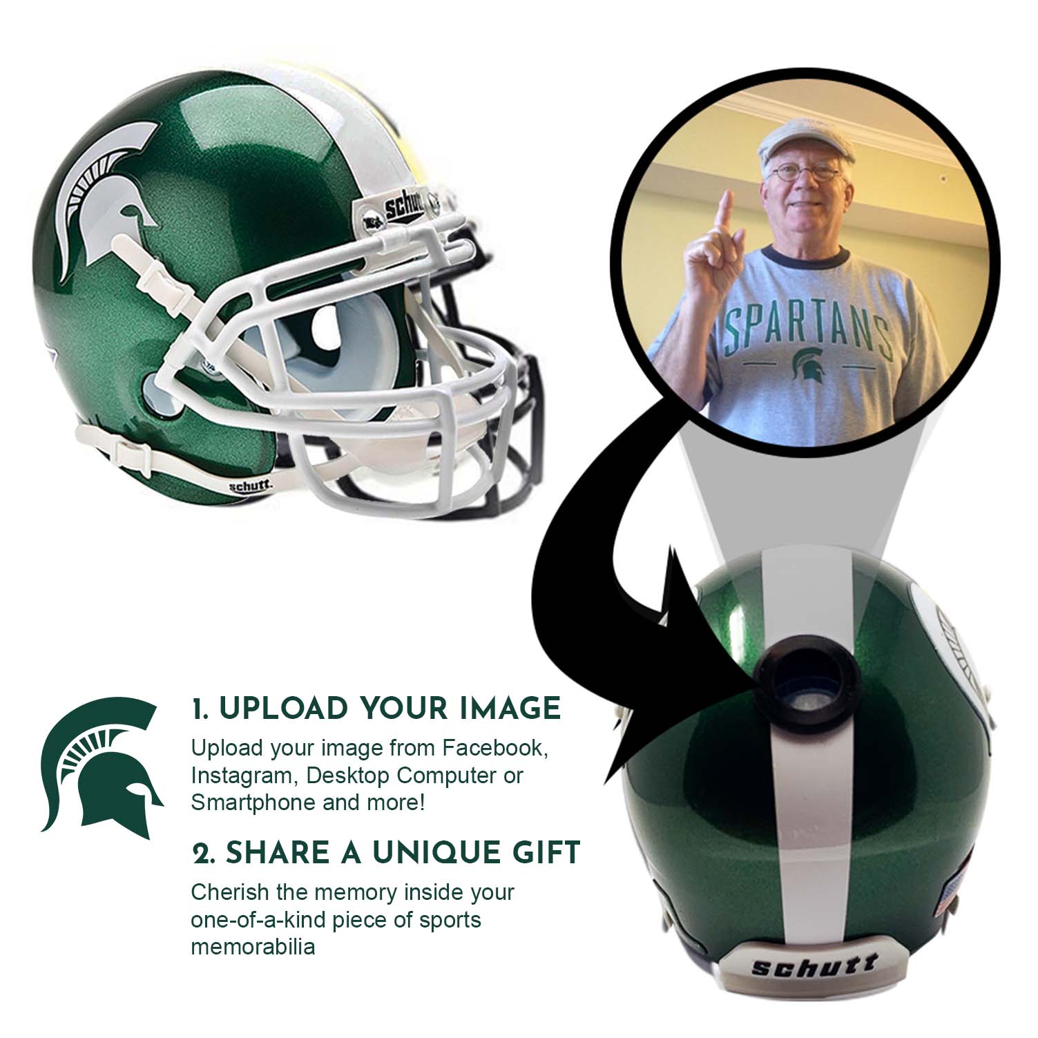Michigan Wolverines College Football Collectible Mini Helmet | Picture Inside Michigan Wolverines College Football Collectible Mini Helmet | Picture Inside