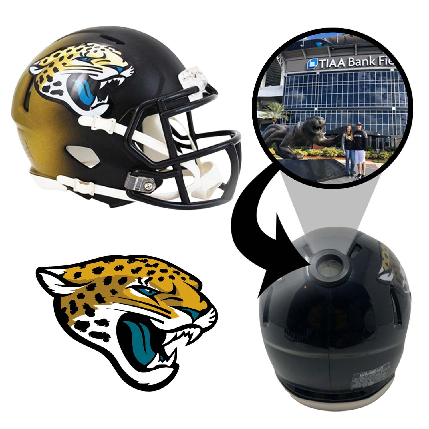 Jacksonville Jaguars NFL Collectible Mini Helmet|Picture Inside|FANZ Collectibles Jacksonville Jaguars NFL Collectible Mini Helmet|Picture Inside|FANZ Collectibles