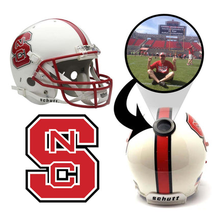 NC State Wolfpack College Football Collectible Schutt Mini Helmet - Picture Inside