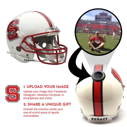 NC State Wolfpack College Football Collectible Schutt Mini Helmet - Picture Inside