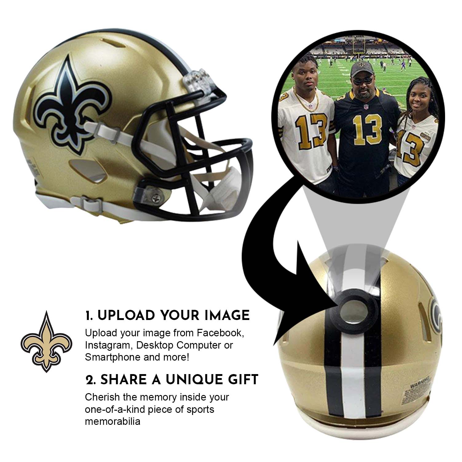 all saints central football helmet New Orleans Put them on your desk New Orleans Saints NFL Collectible