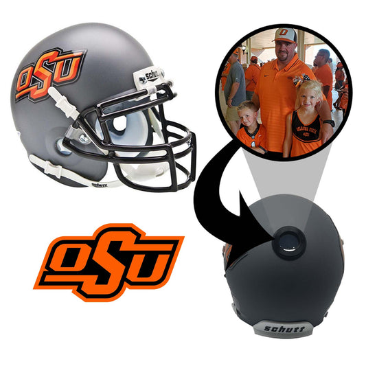 Oklahoma State Cowboys College Football Collectible Schutt Mini Helmet - Picture Inside - FANZ Collectibles