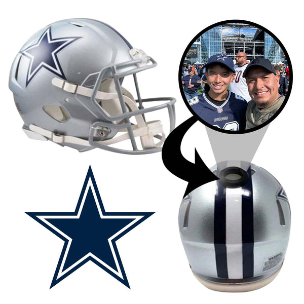 dallas cowboys kids/youth football helmet uniform set NFL Mini Model:SLV-89b Nike Large Black Bookbag racer backpack Bright blue jersey