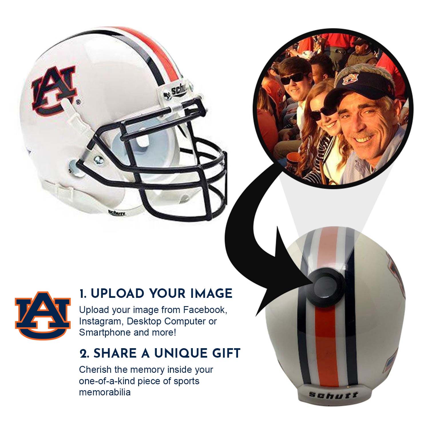 Auburn Tigers College Football Collectible Mini Helmet | Picture Inside Auburn Tigers College Football Collectible Mini Helmet | Picture Inside