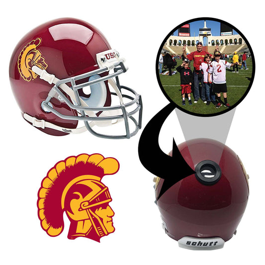 USC Trojans College Football Collectible Schutt Mini Helmet - Picture Inside - FANZ Collectibles