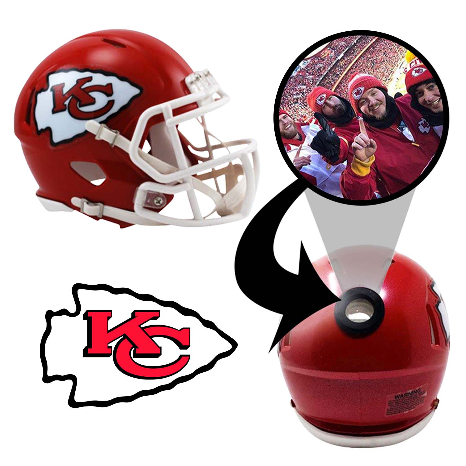 faw mini football helmet Kansas City Chiefs NFL Mini Helmet
