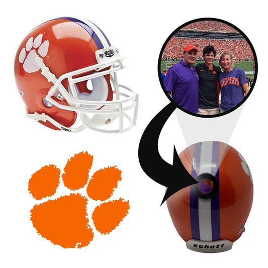 Clemson Tigers College Football Collectible Schutt Mini Helmet - Picture Inside - FANZ Collectibles