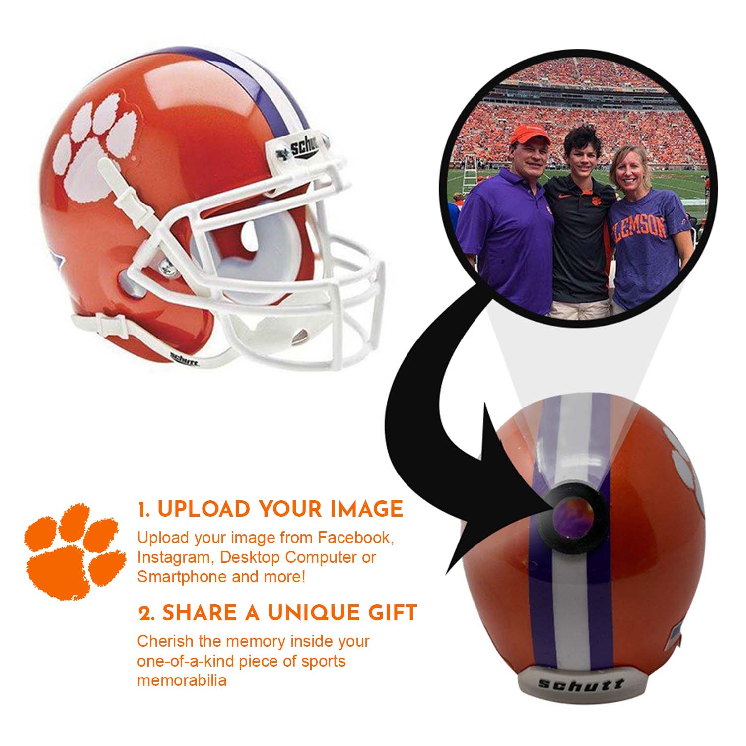 Clemson Tigers College Football Collectible Mini Helmet | Picture Inside Clemson Tigers College Football Collectible Mini Helmet | Picture Inside