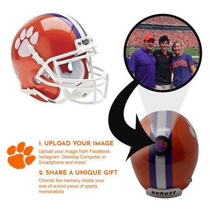Clemson Tigers College Football Collectible Schutt Mini Helmet - Picture Inside - FANZ Collectibles