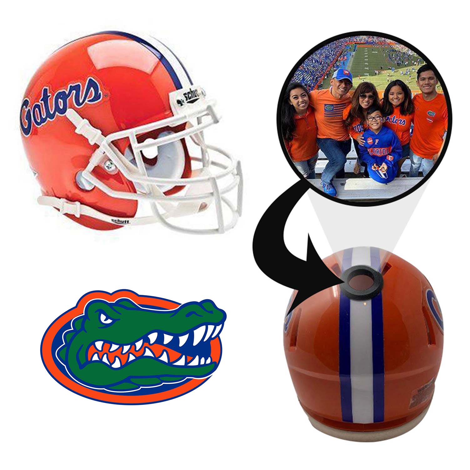 florida gators mini football helmet Florida Gators College Football Collectible Mini Helmet | Picture Inside