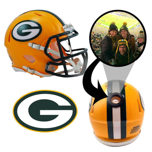 Green Bay Packers NFL Collectible Mini Helmet - Picture Inside - FANZ Collectibles