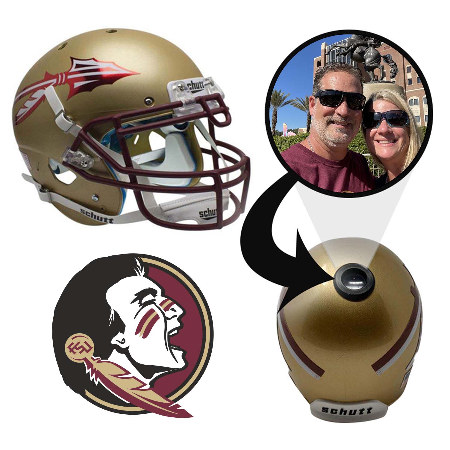 florida state football helmet 2018 Florida State Seminoles College Football Collectible Mini Helmet | Picture Inside