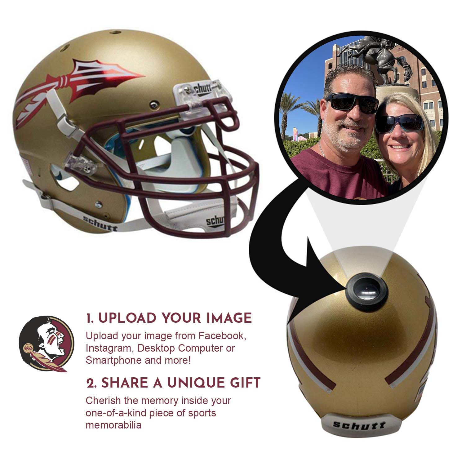 florida state seminoles motorcycle helmet Florida State Seminoles College Football Collectible Mini Helmet | Picture Inside