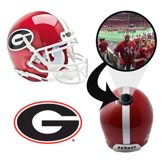Georgia Bulldogs College Football Collectible Schutt Mini Helmet - Picture Inside