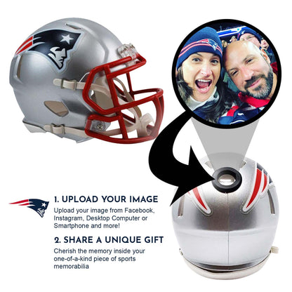 New England Patriots NFL Collectible Mini Helmet - Picture Inside - FANZ Collectibles