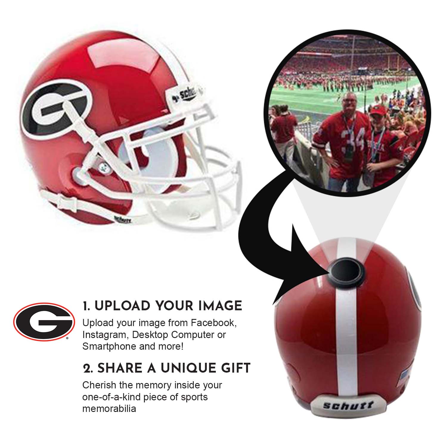cool georgia football helmet Georgia Bulldogs College Football Collectible Mini Helmet | Picture Inside