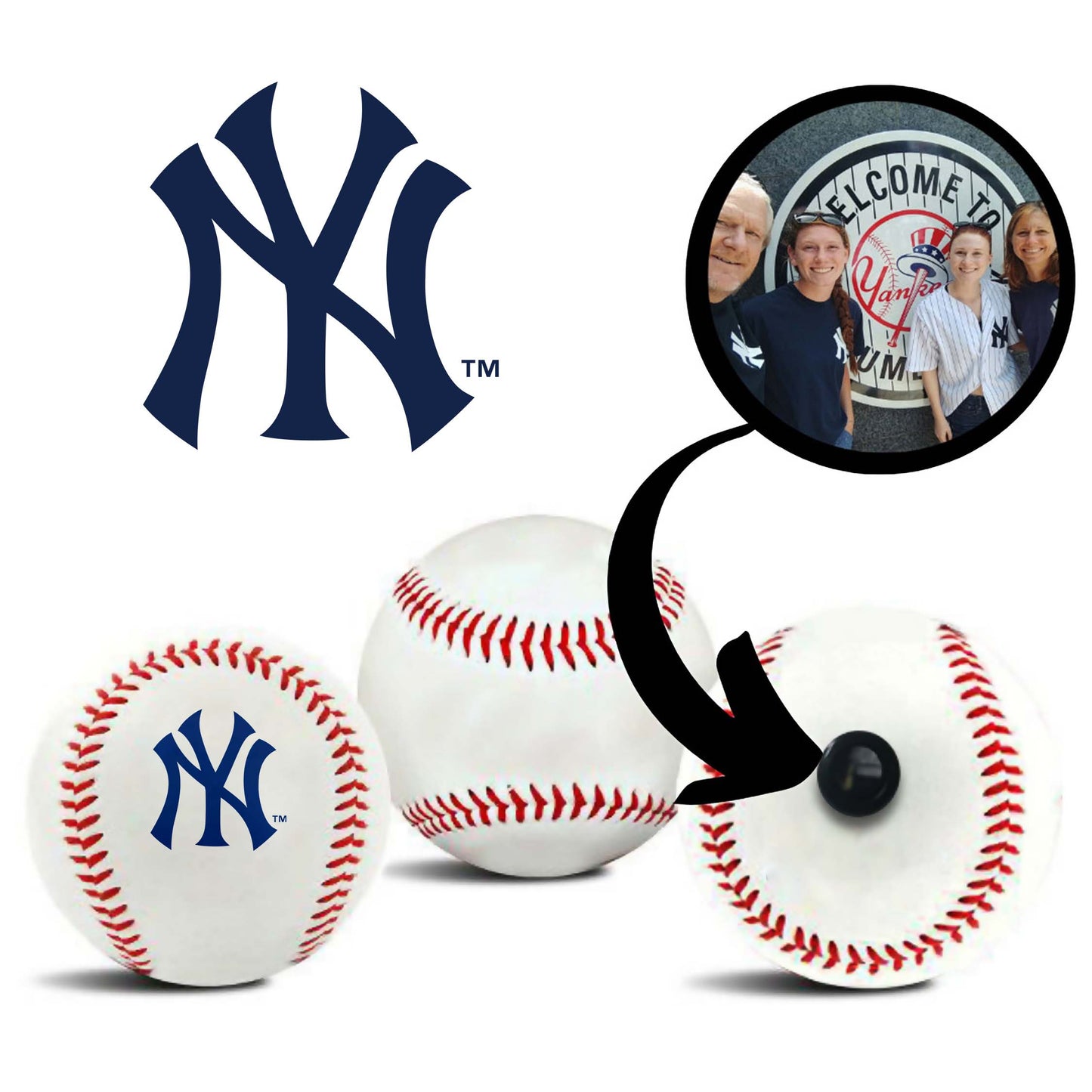 New York Yankees MLB Collectible Baseball, Picture Inside