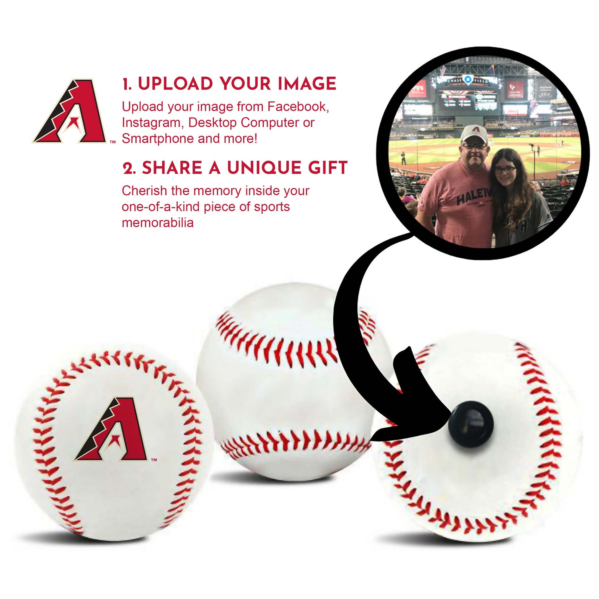 Arizona Diamondbacks MLB Collectible Baseball|Picture Inside|FANZ