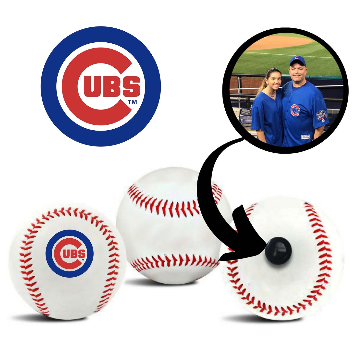 Chicago Cubs MLB Collectible Baseball - Picture Inside - FANZ Collectibles