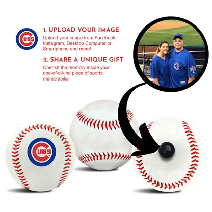 Chicago Cubs MLB Collectible Baseball - Picture Inside - FANZ Collectibles