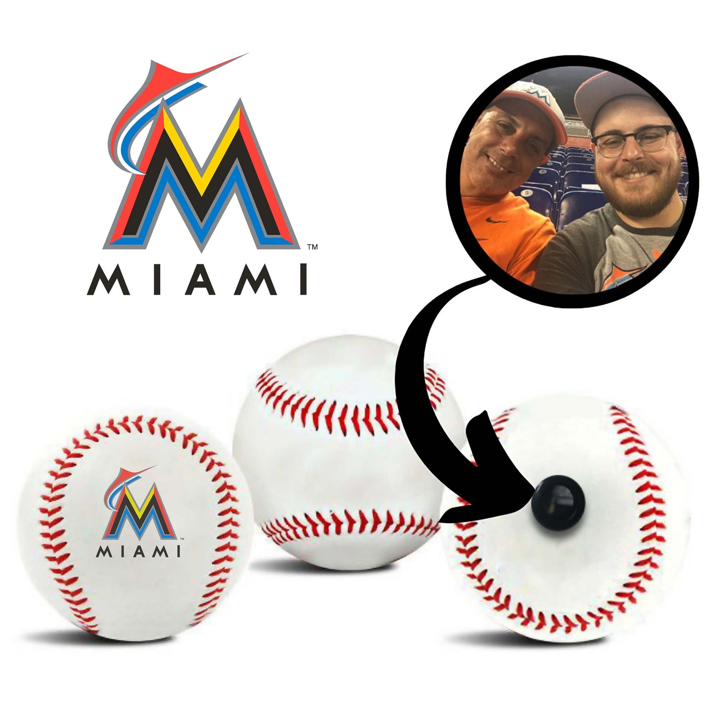 Miami Marlins MLB Collectible Baseball - Picture Inside - FANZ Collectibles