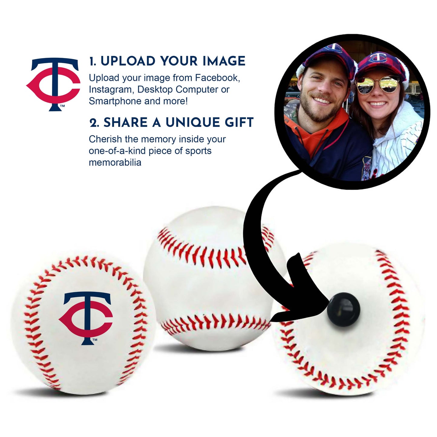 Minnesota Twins MLB Collectible Baseball - Picture Inside - FANZ Collectibles