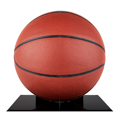Black Cradle Base Basketball and Soccer Ball Display Case