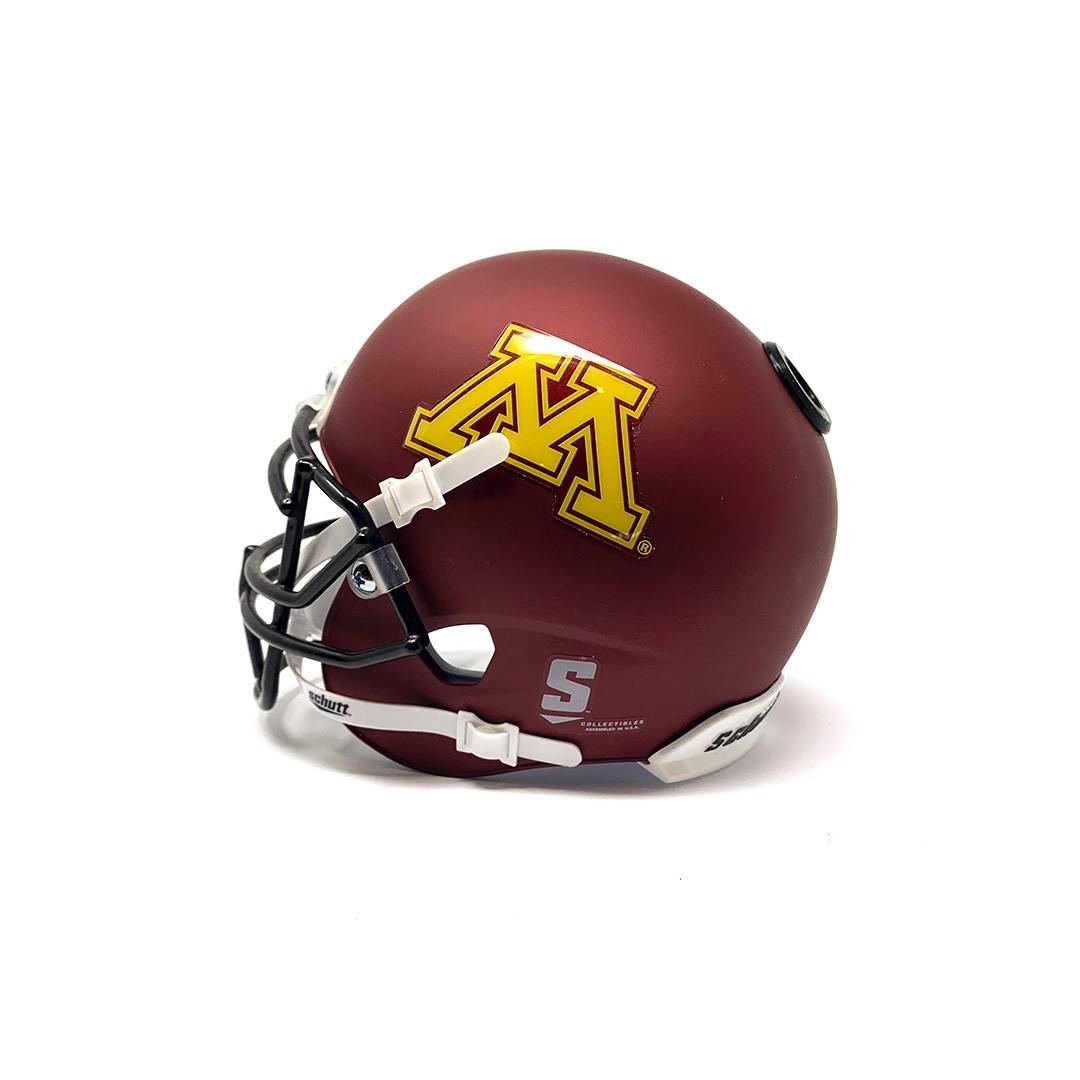 collectable football helmets Minnesota Golden Gophers College Collectible Mini Helmet - Picture Inside size display helmet is Size:6'0
