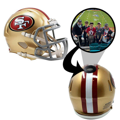 San Francisco 49ers NFL Collectible Mini Helmet - Picture Inside - FANZ Collectibles