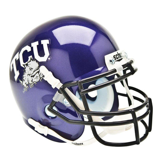 TCU Horned Frogs College Football Collectible Schutt Mini Helmet - Picture Inside - FANZ Collectibles - Fanz Collectibles
