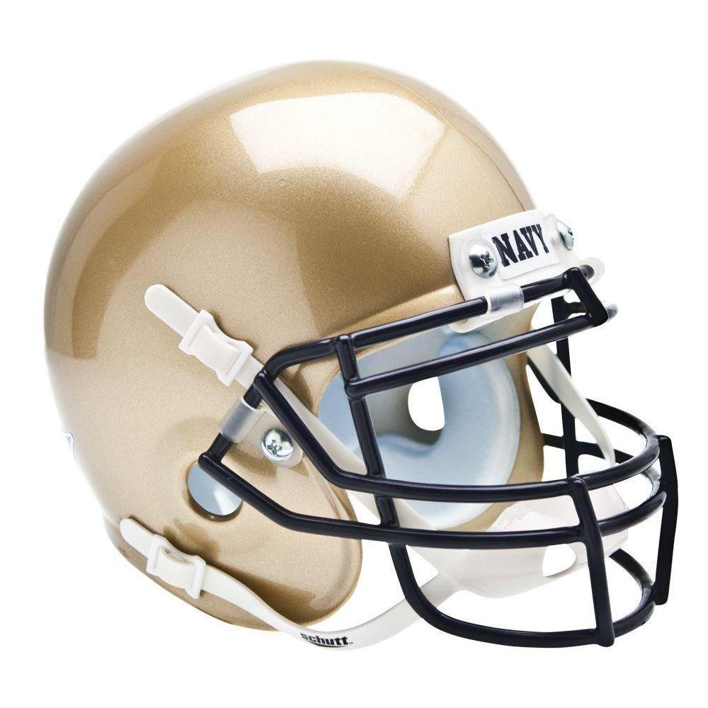 Navy Midshipmen College Football Collectible Schutt Mini Helmet - Picture Inside - FANZ Collectibles - Fanz Collectibles