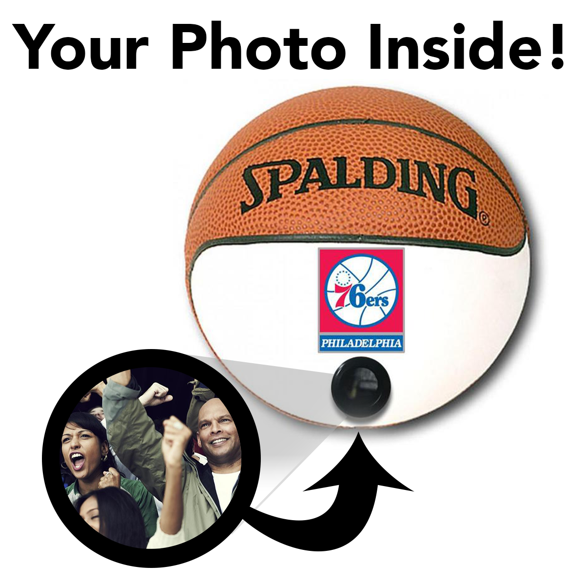 76ers NBA Collectible Miniature Basketball - Picture Inside - FANZ Collectibles - Fanz Collectibles
